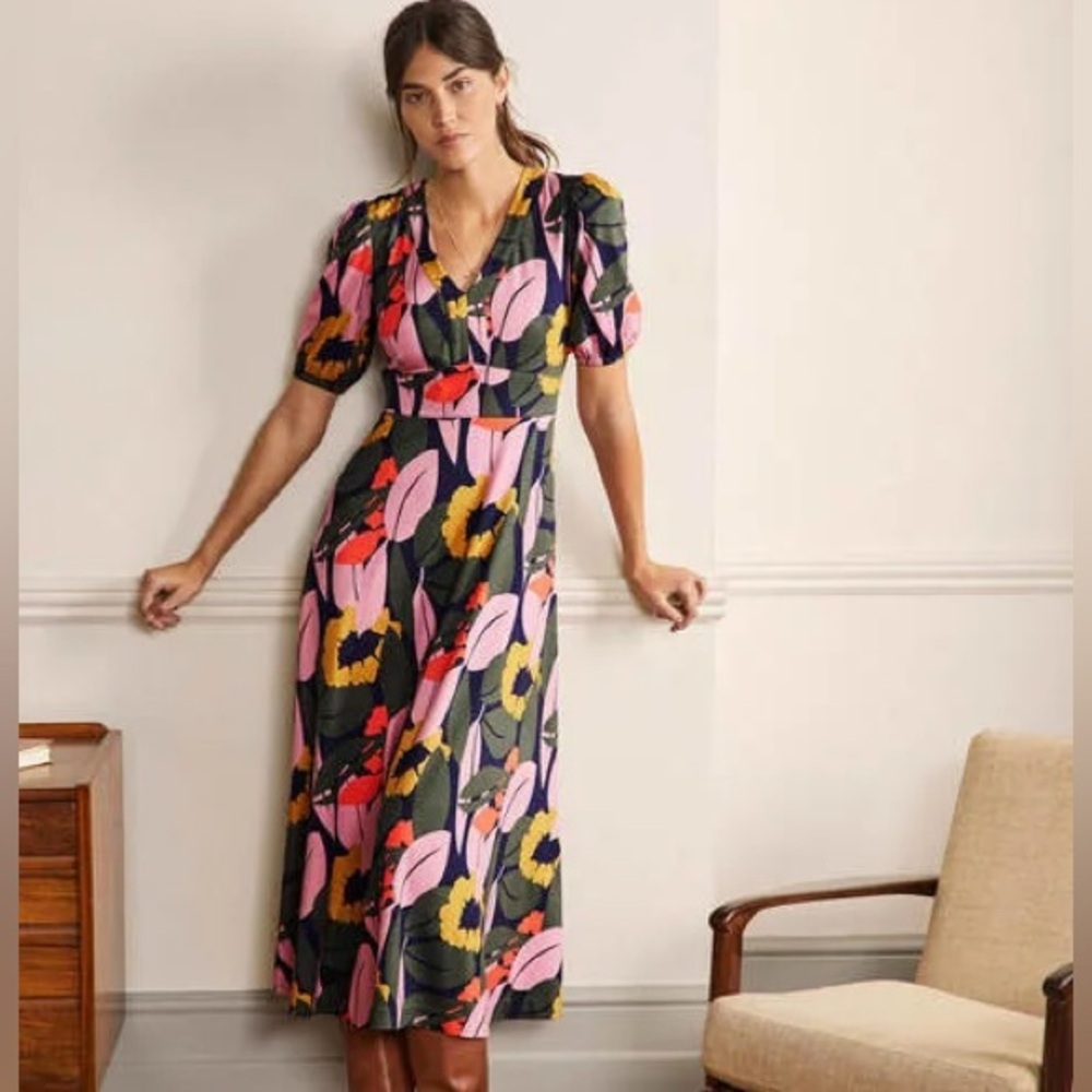 Boden Print Midi Dress